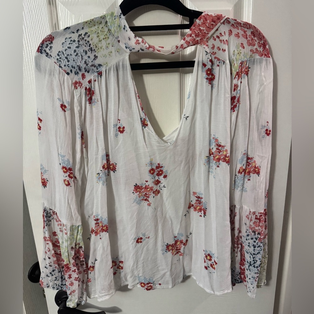 Lucky Brand floral boho blouse